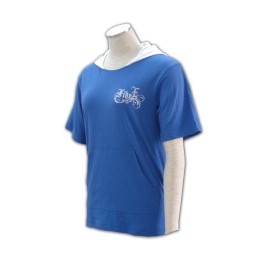 T204 班衫設計logo  班衫公司  有帽  訂購帶帽t-shirt  印班衫公司     天藍色 T204 班衫設計logo  班衫公司  有帽  訂購帶帽t-shirt  印班衫公司     天藍色